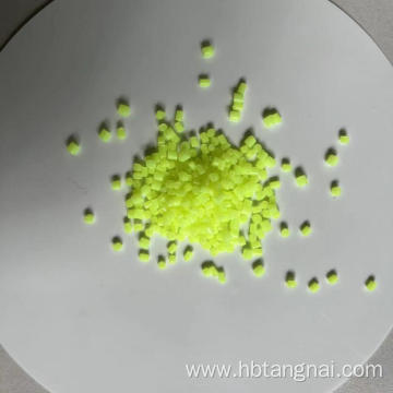 Granular fluorescent brightener plastic particle